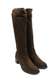 Gaia Shoes ST5035 stivali alti aderenti scamosciati
