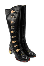 Rockaway 84688 Stivali vintage con grandi bottoni laterali