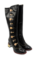 Rockaway 84688 Stivali vintage con grandi bottoni laterali