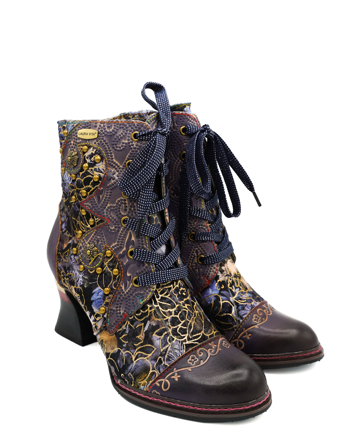 Laura Vita ELEAO 03 Stivaletti con motivi patchwork