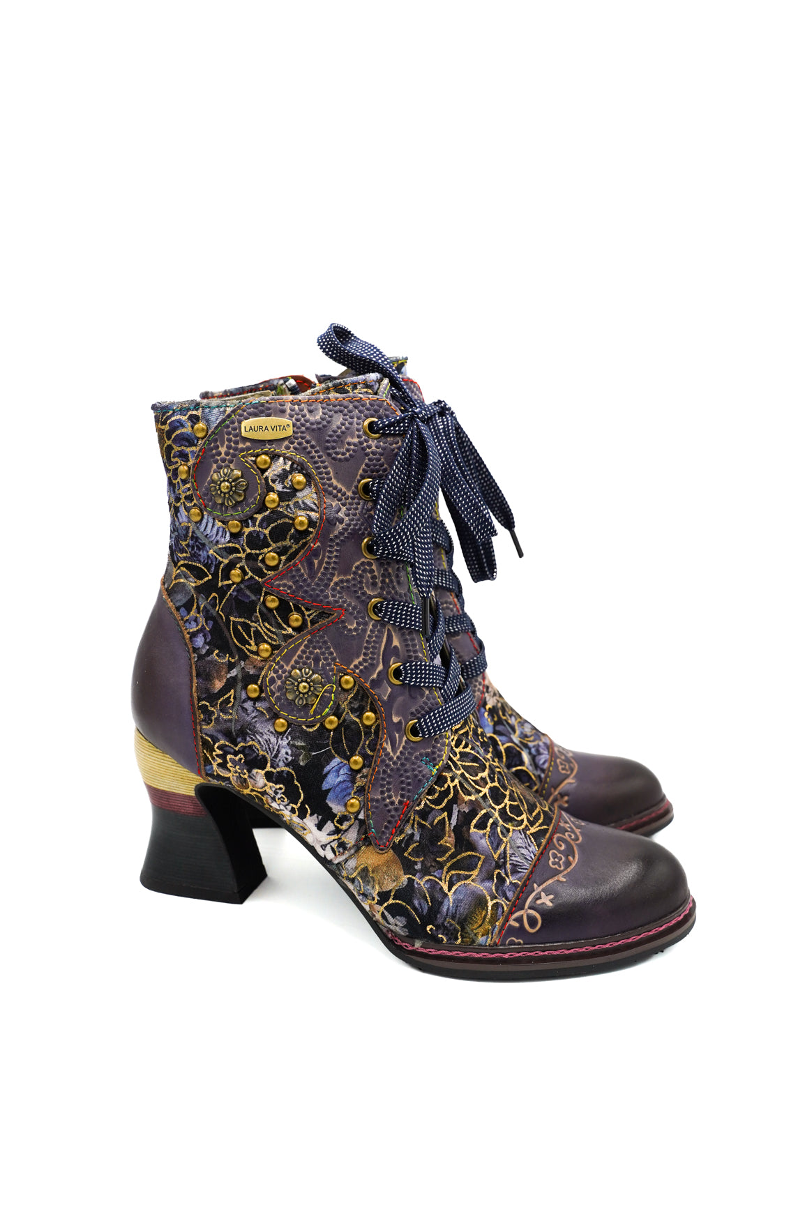 Laura Vita ELEAO 03 Stivaletti con motivi patchwork