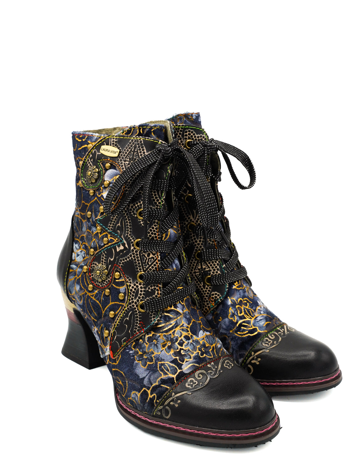 Laura Vita ELEAO 03 Stivaletti con motivi patchwork