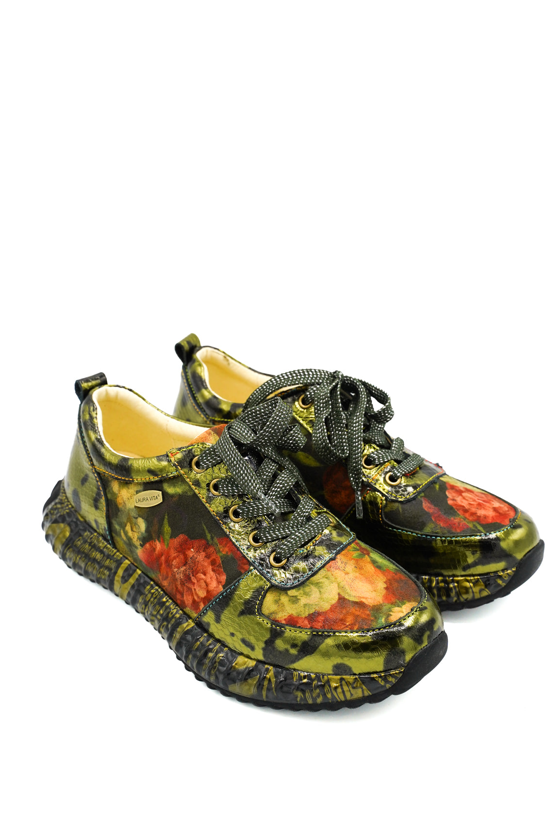 Laura Vita BURTON 38 Sneakers con motivi floreali artistici