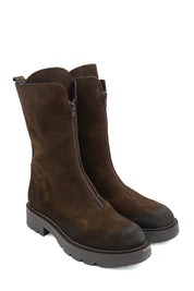 Gaia Shoes PRAGA 2 Stivaletti in suede con zip frontale centrale