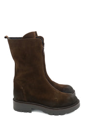 Gaia Shoes PRAGA 2 Stivaletti in suede con zip frontale centrale