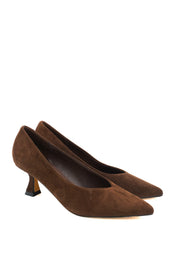 Gaia Shoes GD303 Dècolletè in suede con tacco duck-heel
