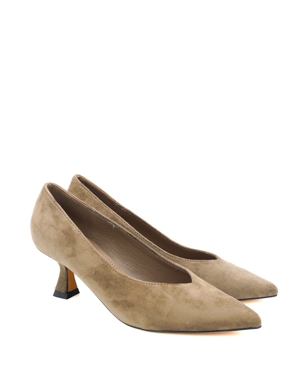 Gaia Shoes GD303 Dècolletè in suede con tacco duck-heel