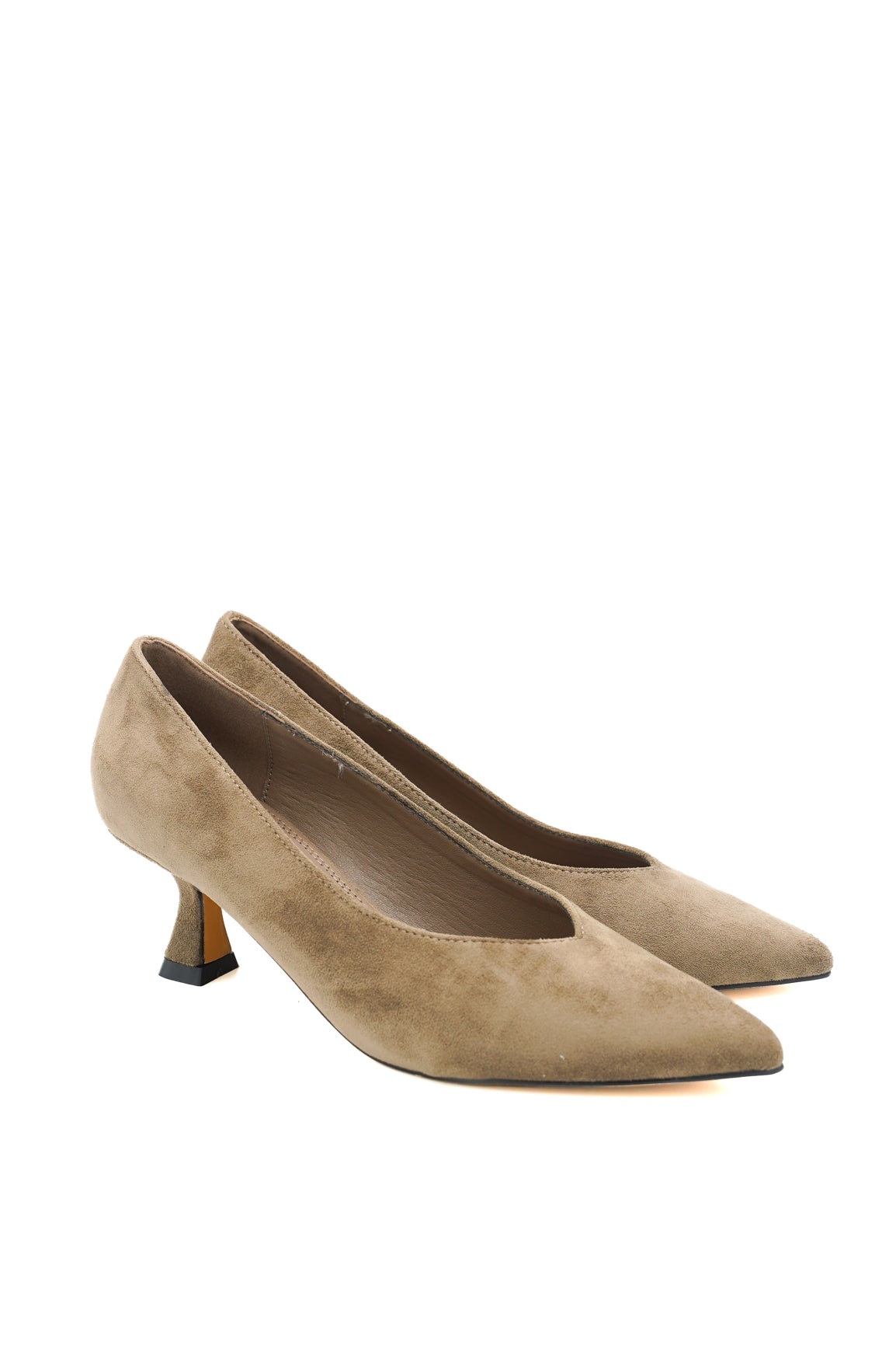 Gaia Shoes GD303 Dècolletè in suede con tacco duck-heel