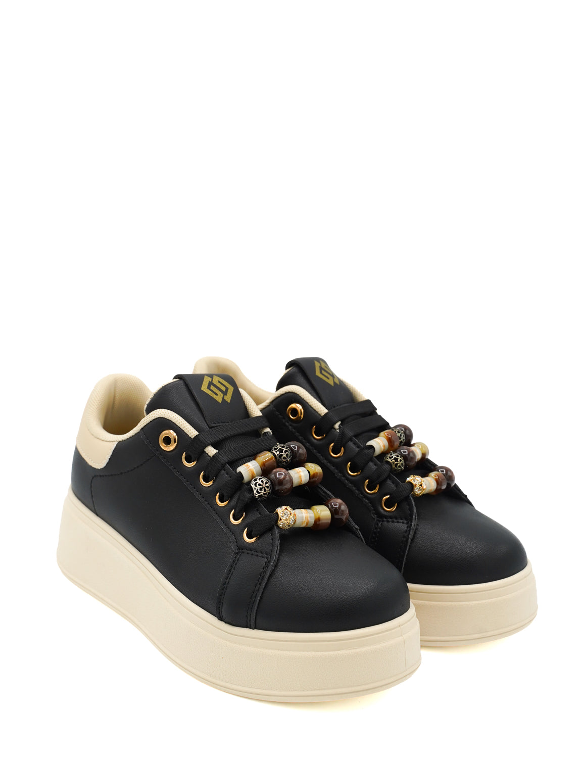 Gaia Shoes FR01 Sneakers platform con charms e perline