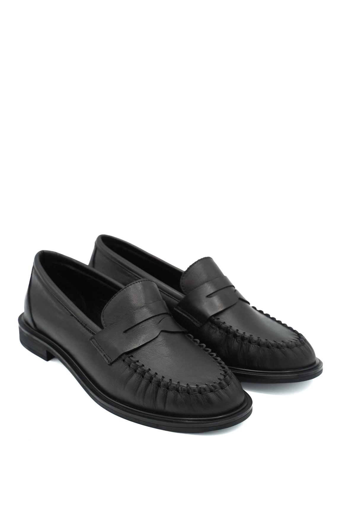 Gaia Shoes 100270326 Penny loafer arricciato in pelle