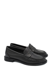 Gaia Shoes 100270326 Penny loafer arricciato in pelle