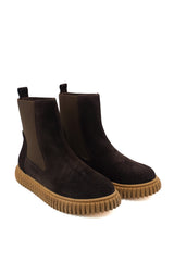 Gaia Shoes 100270152 Stivaletti in suede con suola platform
