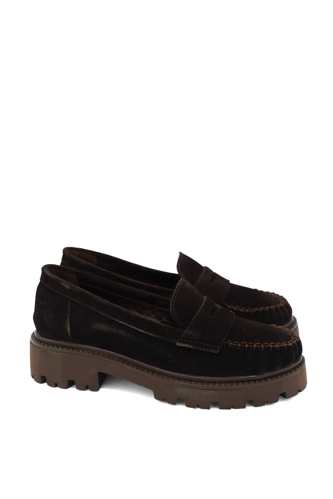Gaia Shoes 100270007 Mocassini chunky scamosciati