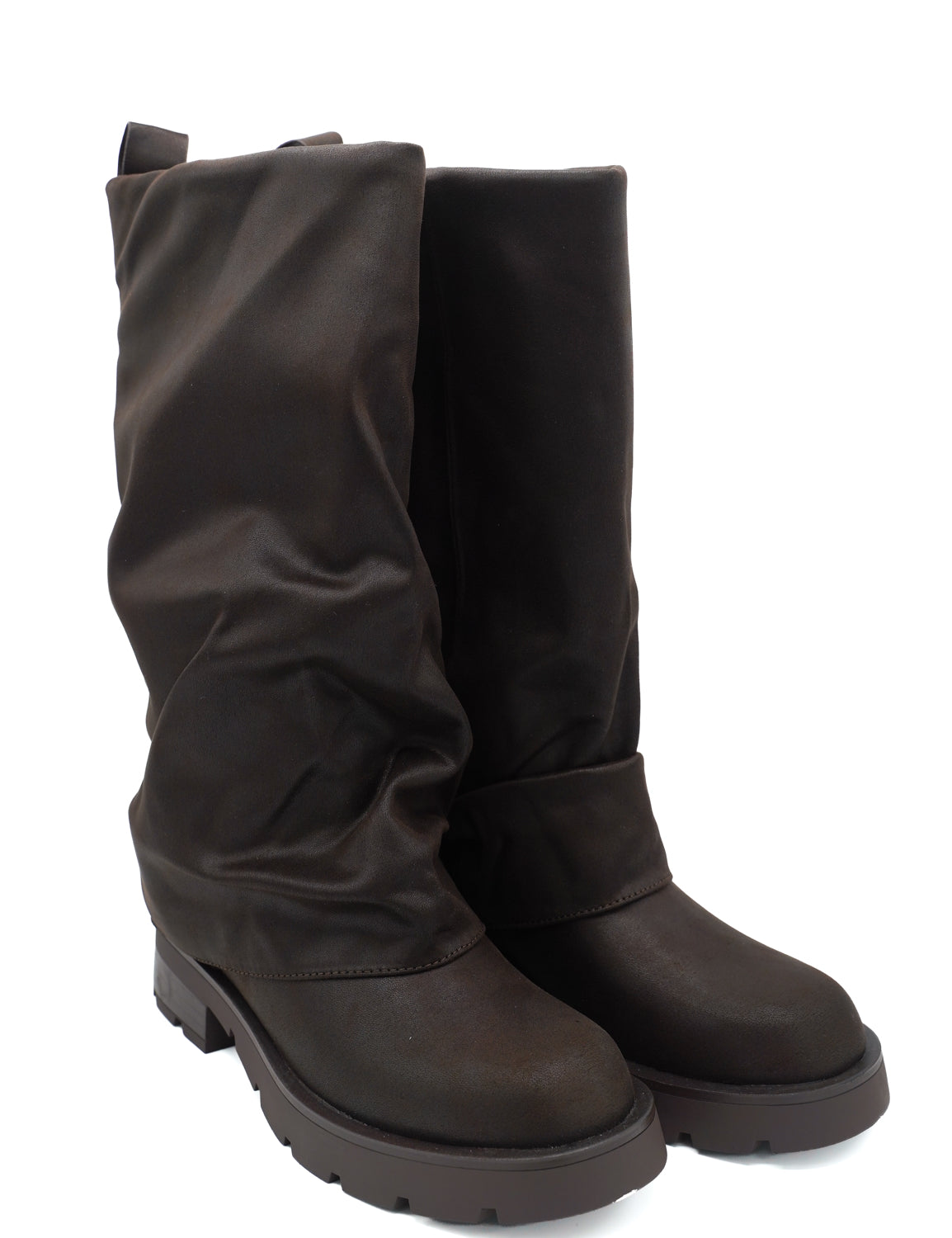 Gaia Shoes 123 Stivali fold-over con suola carrarmato