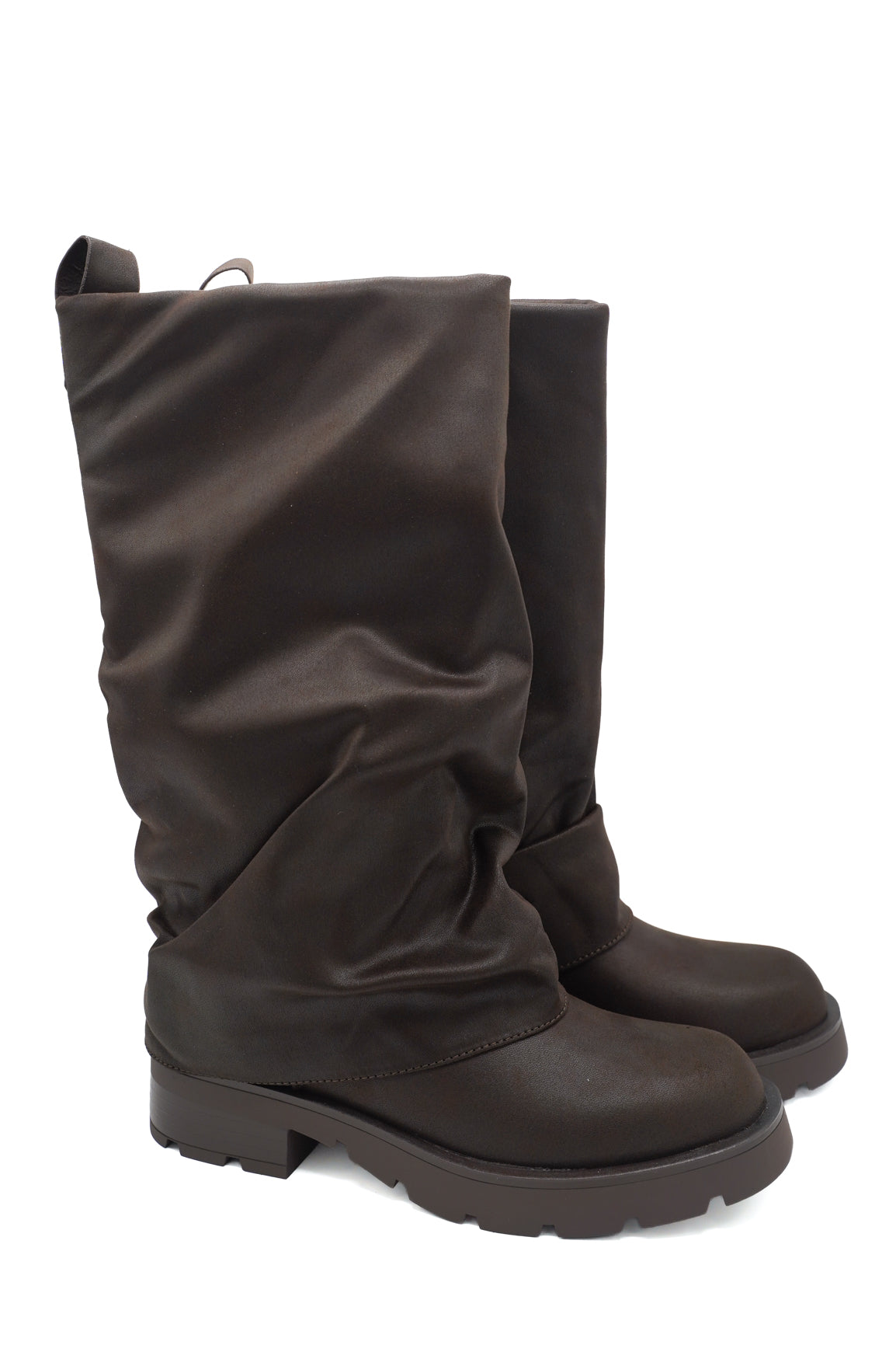 Gaia Shoes 123 Stivali fold-over con suola carrarmato