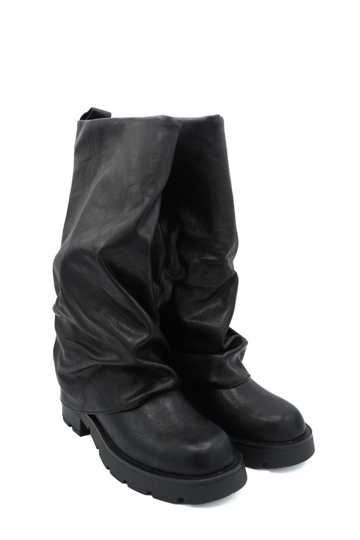 Gaia Shoes 123 Stivali fold-over con suola carrarmato