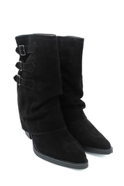 Gaia Shoes 2003 Texani effetto scamosciato con tre fibbie