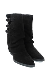 Gaia Shoes 2003 Texani effetto scamosciato con tre fibbie