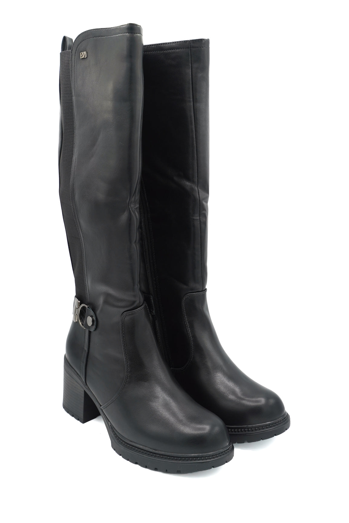 Gaia Shoes 357 Stivali con tacco medio e cinturino con fibbia