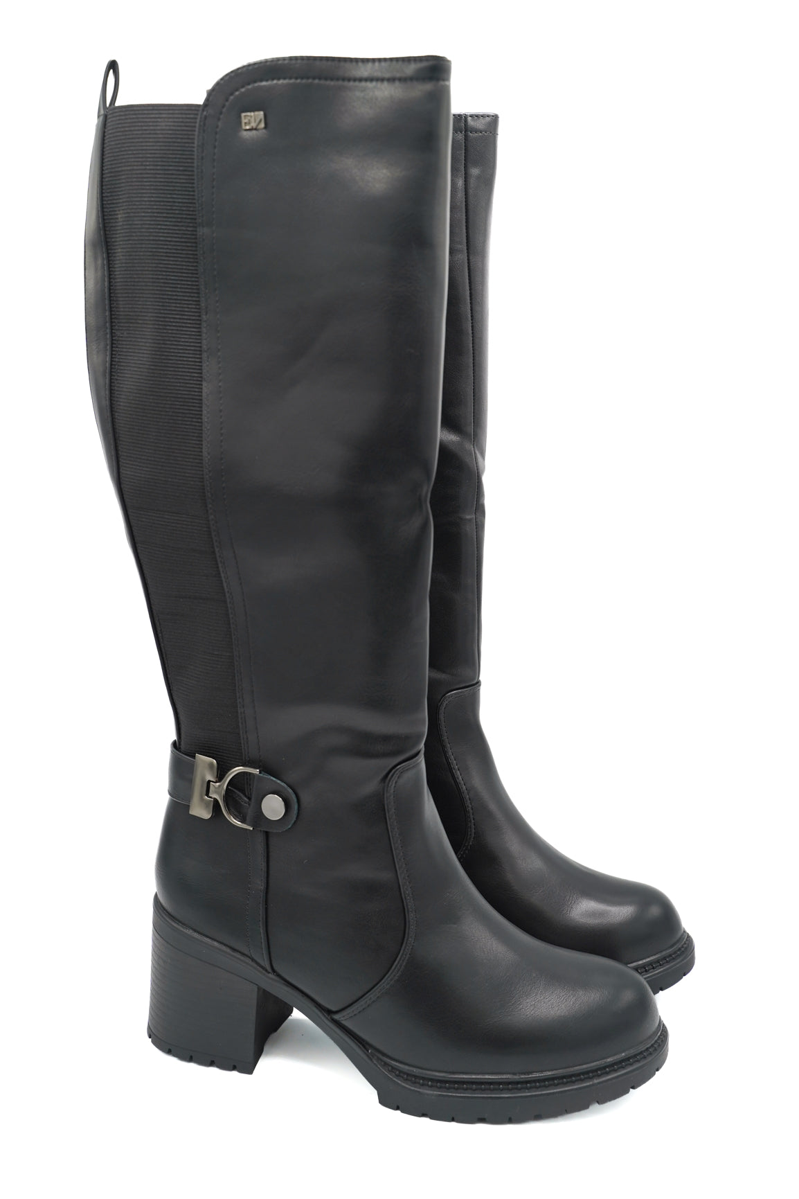 Gaia Shoes 357 Stivali con tacco medio e cinturino con fibbia