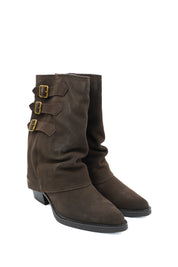 Gaia Shoes 2003 Texani effetto scamosciato con tre fibbie