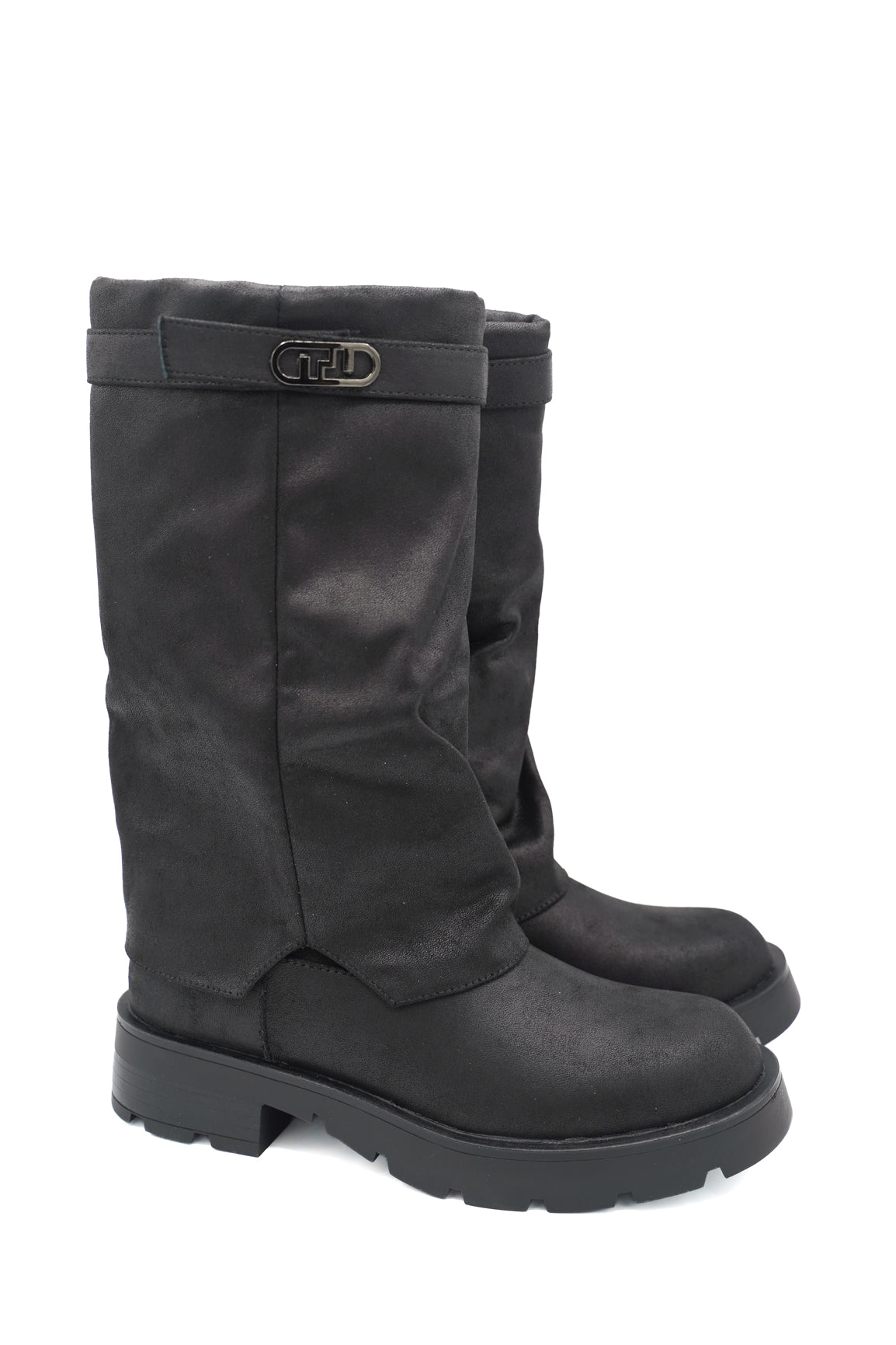 Gaia Shoes 132 Stivali con gambale morbido con track sole