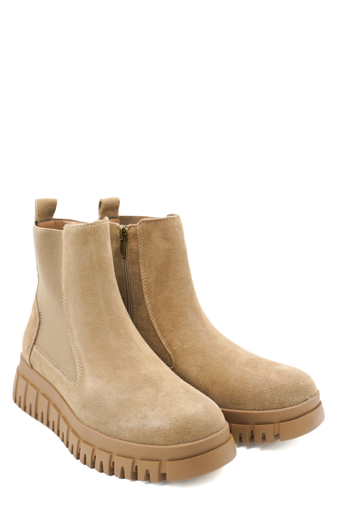 Gaia Shoes 143 Chelsea boot scamosciati con suola spessa