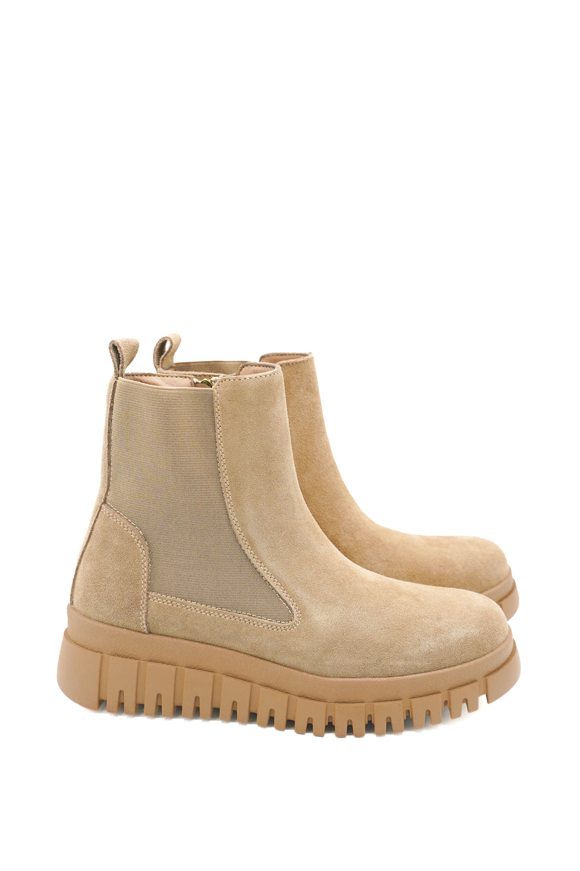 Gaia Shoes 143 Chelsea boot scamosciati con suola spessa