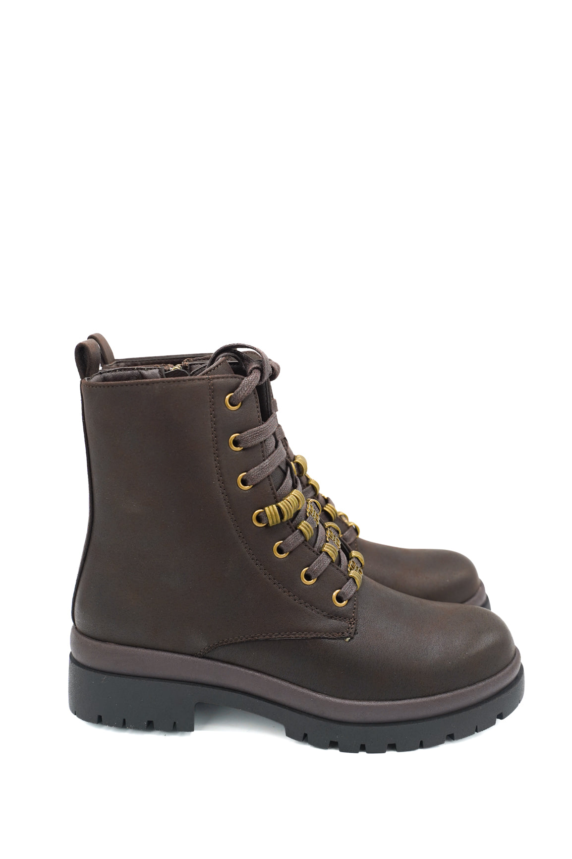 Gaia Shoes 551 Anfibi con passalacci e dettagli metallici dorati
