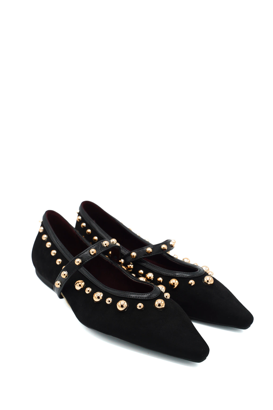 Isteria 1272 Mary Jane Ingridin suede con borchie sferiche
