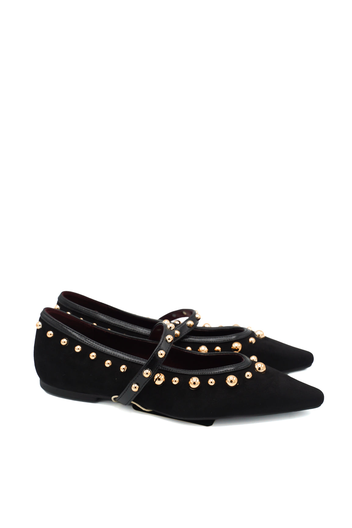 Isteria 1272 Mary Jane Ingridin suede con borchie sferiche