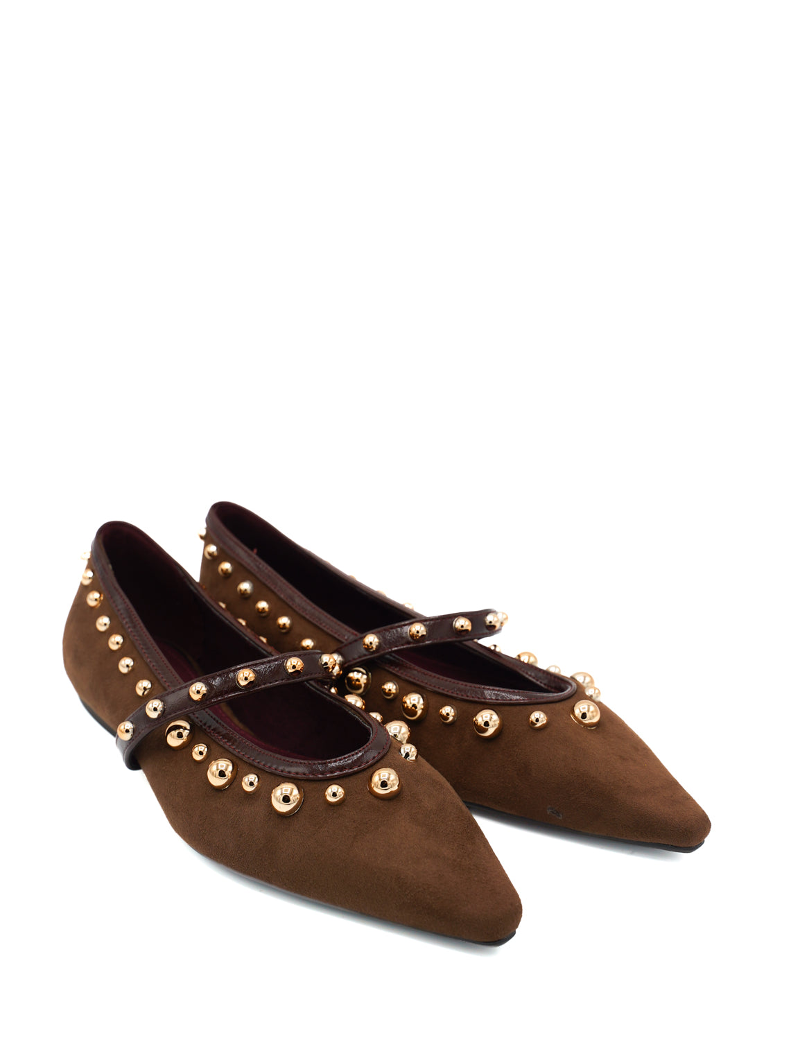 Isteria 1272 Mary Jane Ingridin suede con borchie sferiche