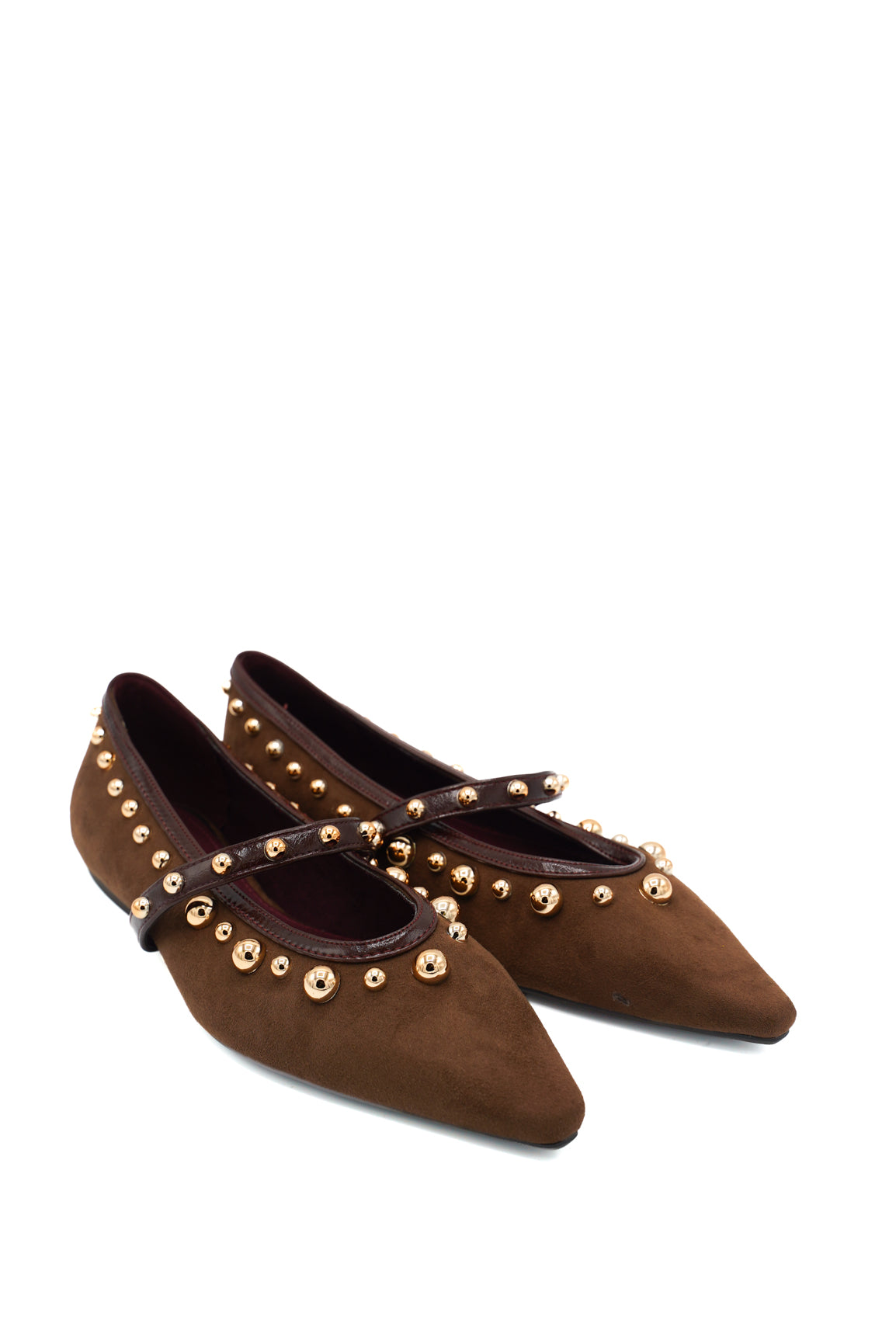 Isteria 1272 Mary Jane Ingridin suede con borchie sferiche