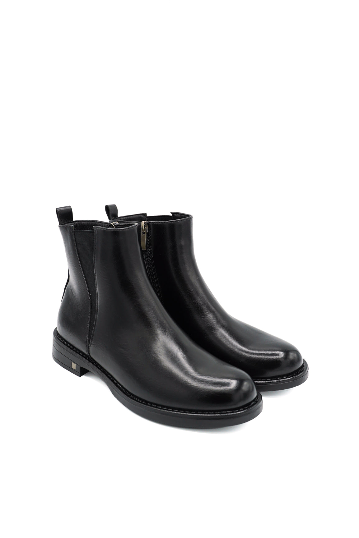 Gaia Shoes Matilde Stivaletti a punta tonda con cerniera