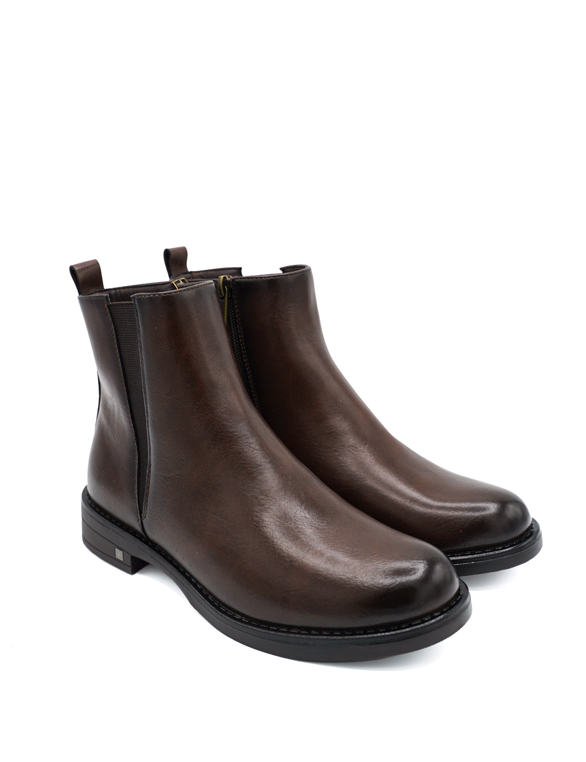 Gaia Shoes Matilde Stivaletti a punta tonda con cerniera