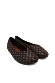 Gaia Shoes Raffaella Ballerine a punta tonda con motivo a scacchi