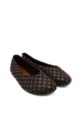 Gaia Shoes Raffaella Ballerine a punta tonda con motivo a scacchi