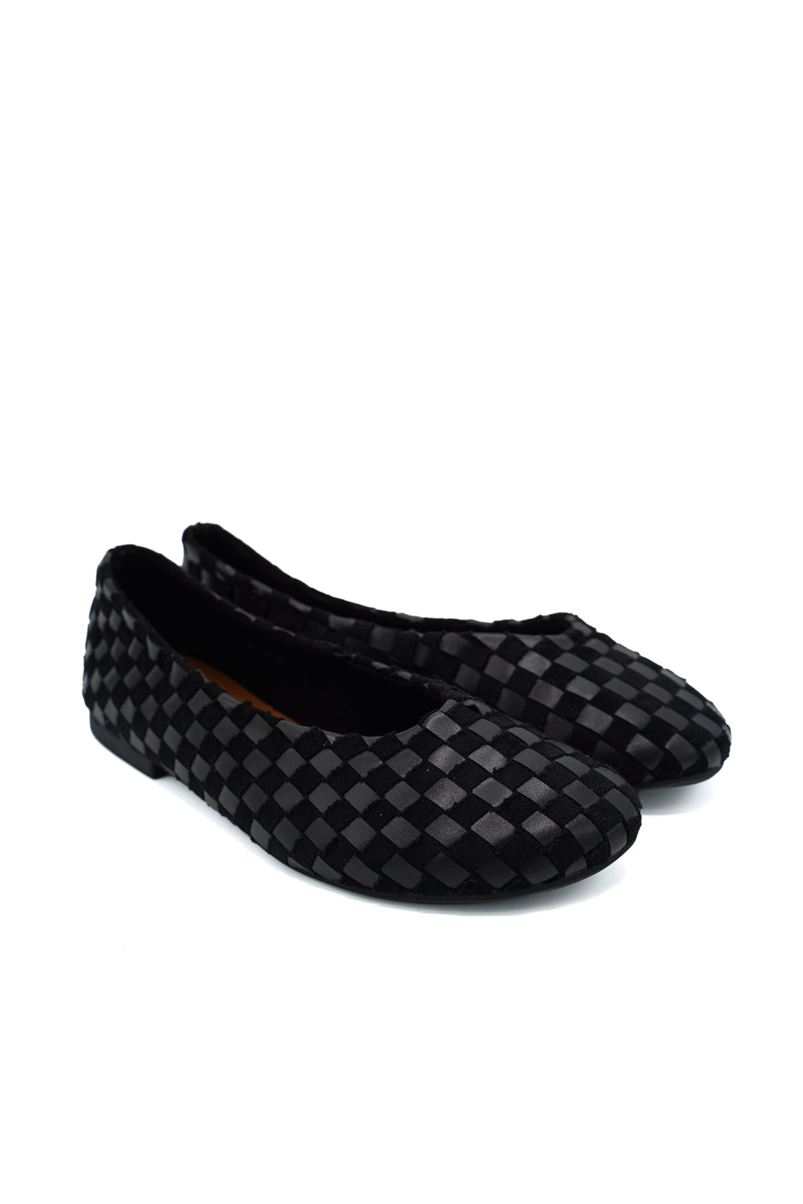 Gaia Shoes Raffaella Ballerine a punta tonda con motivo a scacchi