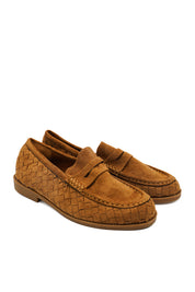 Gaia Shoes Rita Mocassini penny loafer scamosciati intrecciati