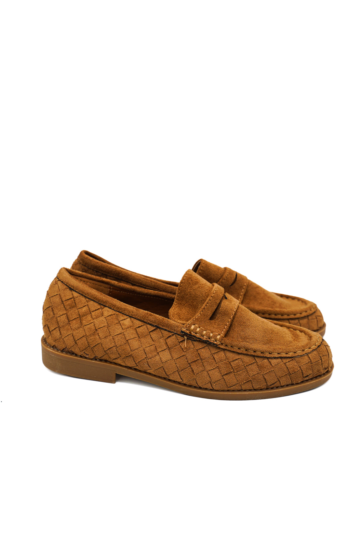 Gaia Shoes Rita Mocassini penny loafer scamosciati intrecciati