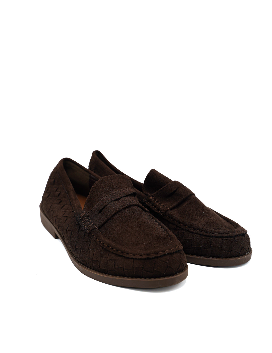 Gaia Shoes Rita Mocassini penny loafer scamosciati intrecciati