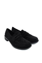 Gaia Shoes Roberta Penny loafer scamosciato con punta arrotondata
