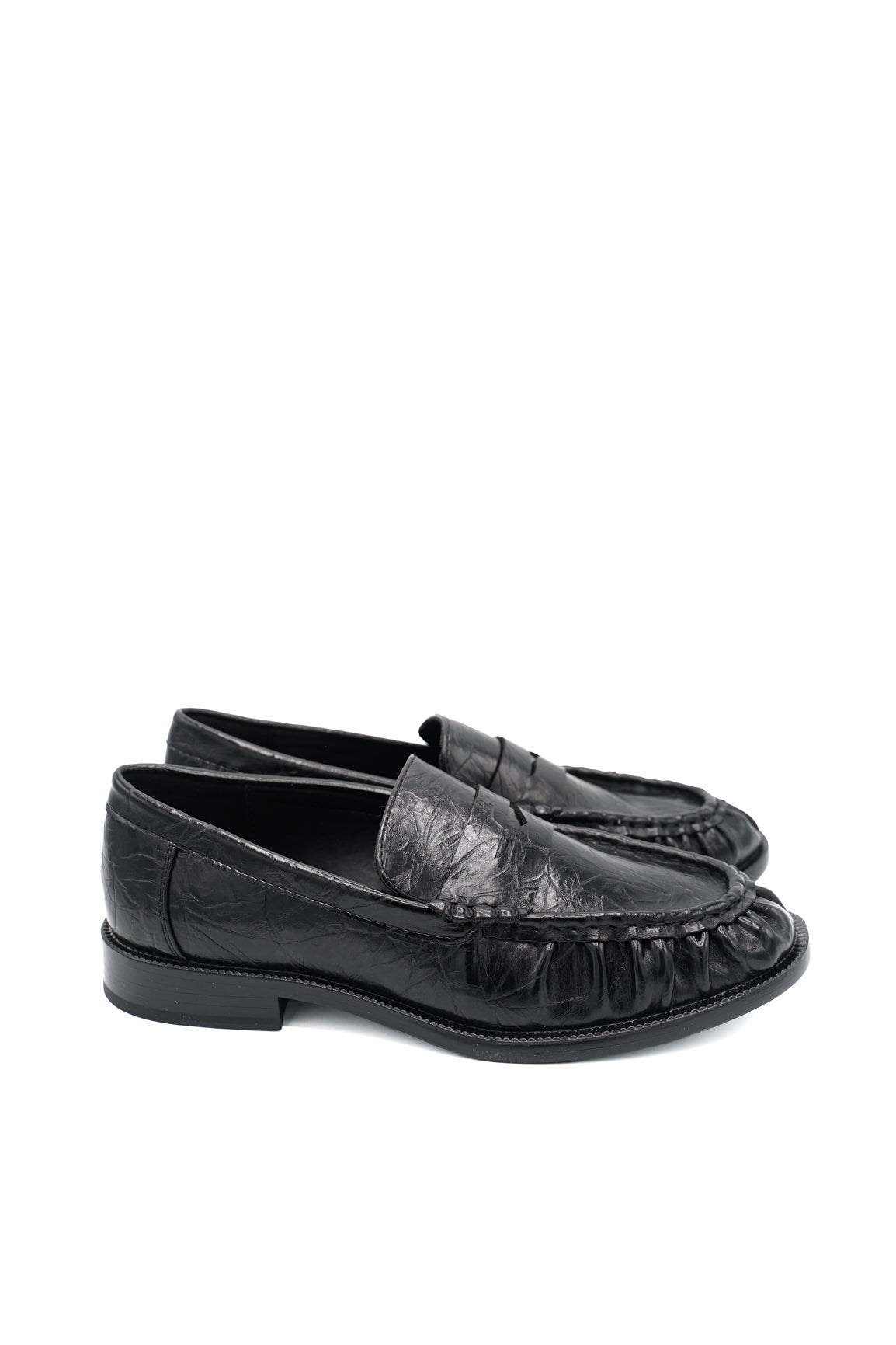 Gaia Shoes Agnese Loafer supple con distintiva arricciatura