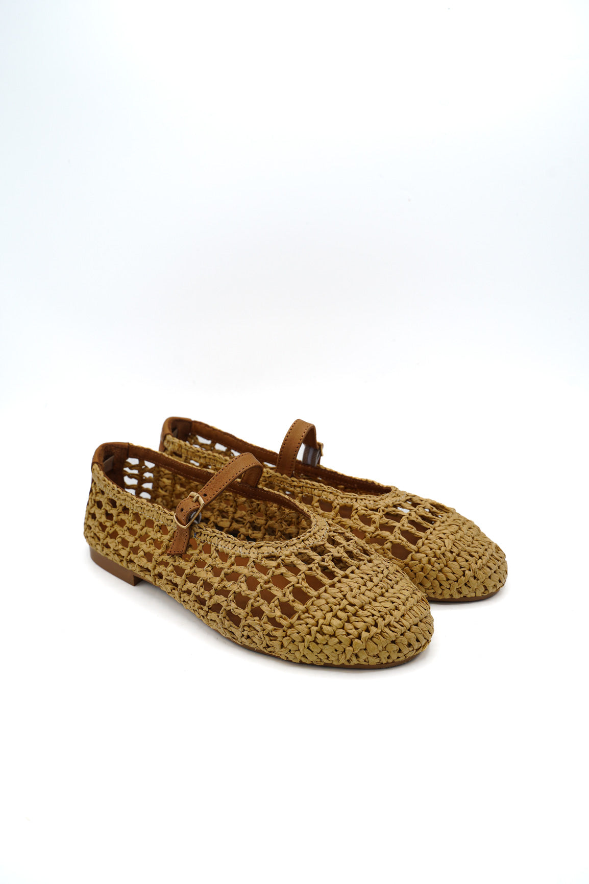 Gaia Shoes 251375 Ballerine Mary Jane in rafia intrecciata