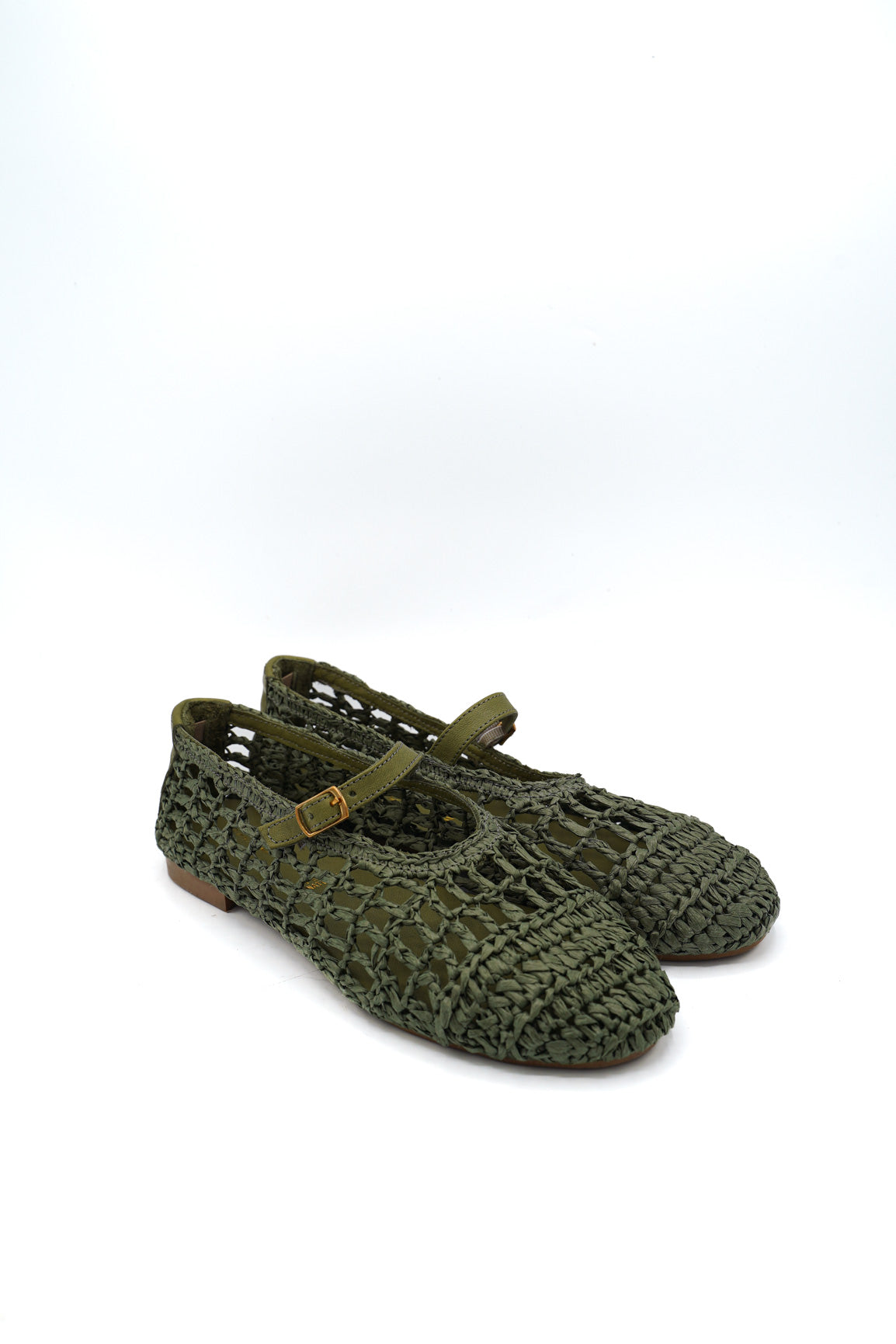 Gaia Shoes 251375 Ballerine Mary Jane in rafia intrecciata