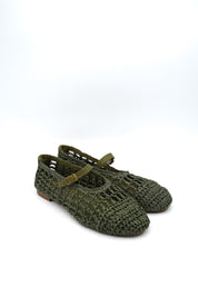 Gaia Shoes 251375 Ballerine Mary Jane in rafia intrecciata