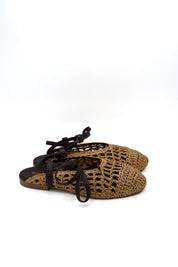 Gaia Shoes 251376 Ballerine in rafia intrecciata