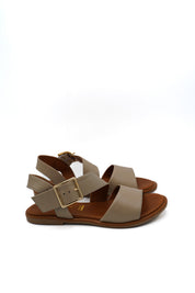 Gaia Shoes 240300 Sandali in pelle con cinturino e fiibia dorata