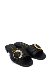 Gaia Shoes 261480 Ciabatte in pelle con fibbia