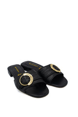Gaia Shoes 261480 Ciabatte in pelle con fibbia